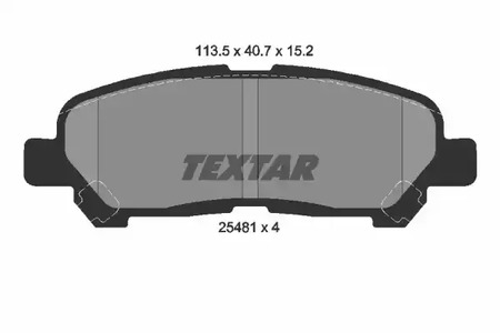 Комплект тормозных колодок дискового тормоз TEXTAR 2548101