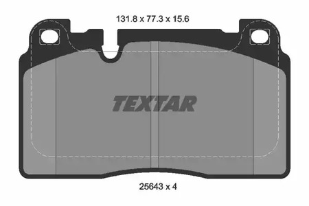 Комплект тормозных колодок дискового тормоз TEXTAR 2564302