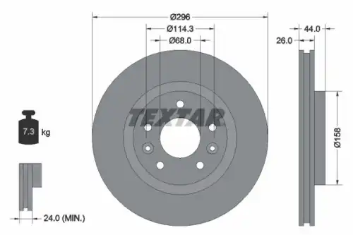 Тормозные диски TEXTAR 92274203
