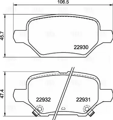 Pf 2212 колодки торм. для а/м opel mokka (13-) диск. зад. (pf 2212) TRIALLI PF 2212