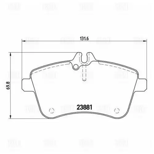 Колодки тормозные дисковые /комплект 4 шт/ TRIALLI PF 4271