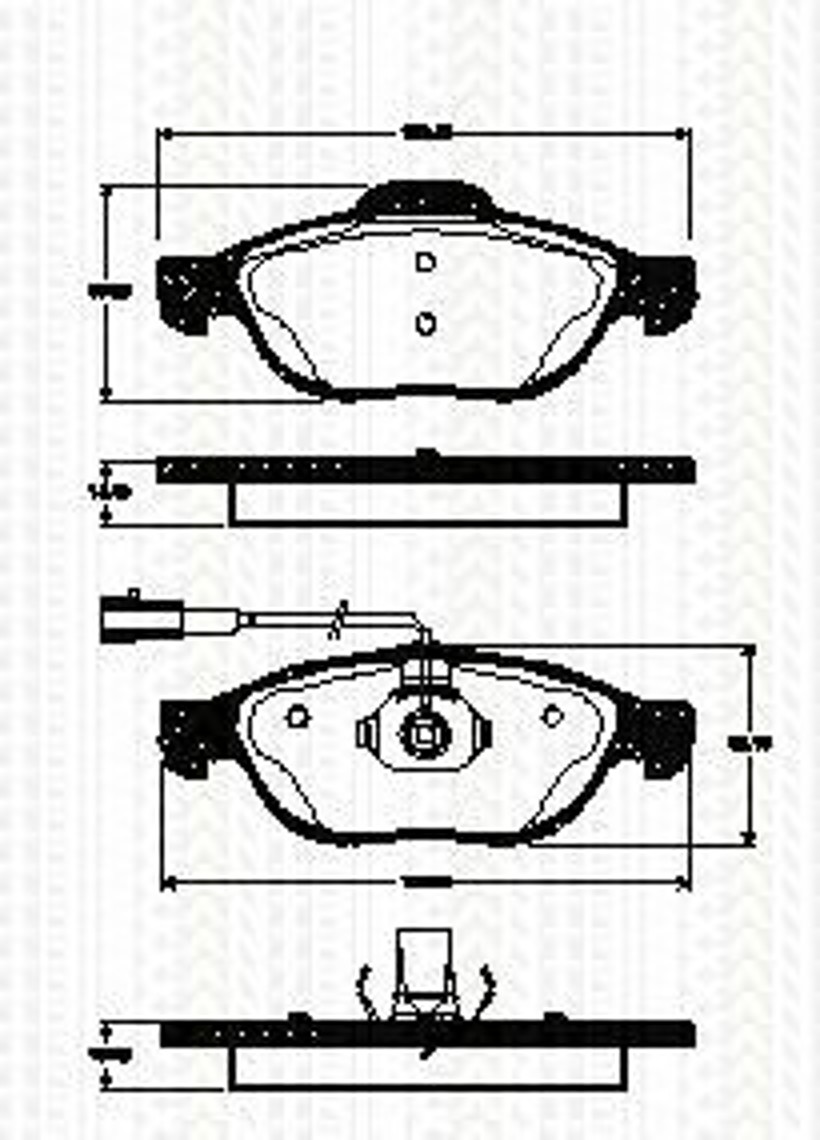 Колодки тормозные дисковые TRISCAN 8110 15039