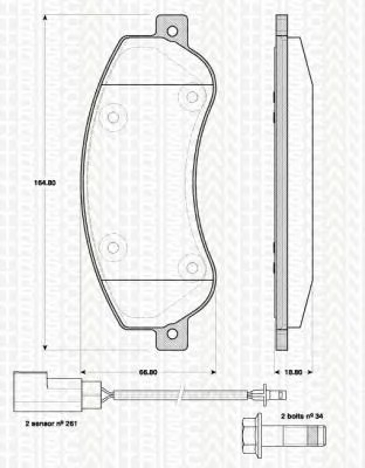 Колодки тормозные дисковые TRISCAN 8110 16019