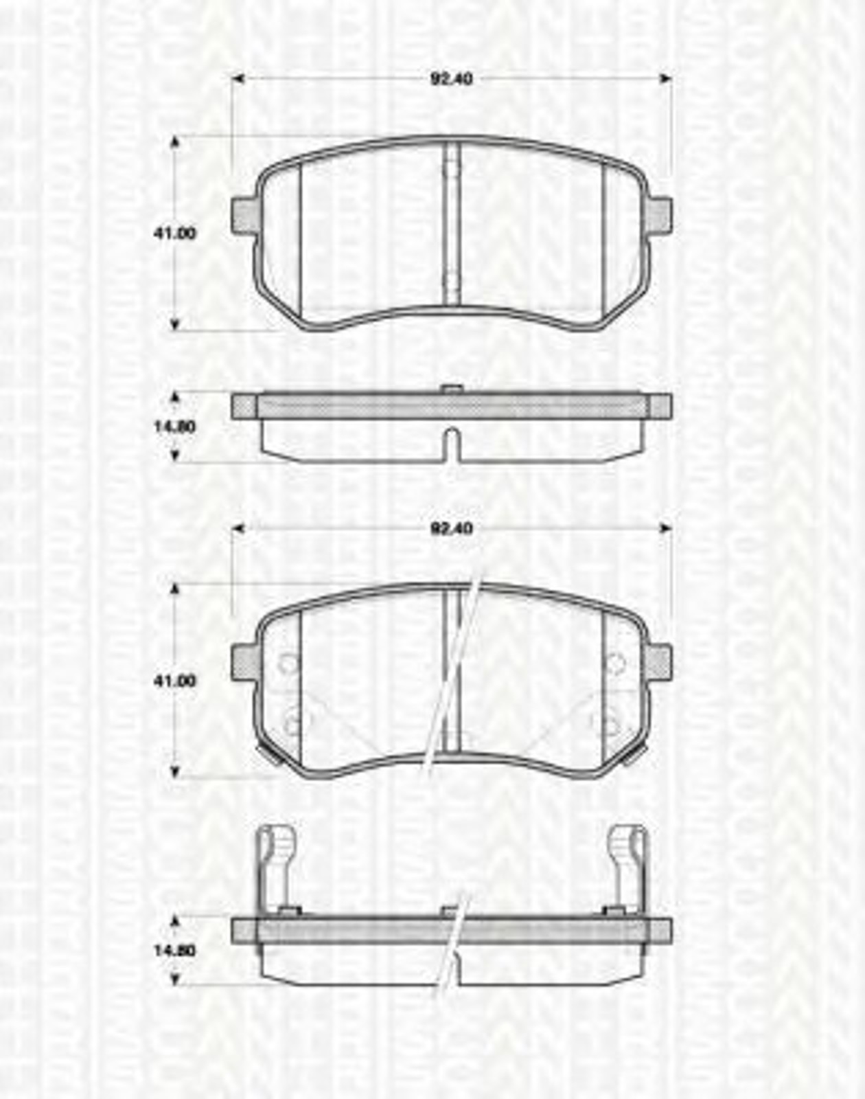 Колодки тормозные дисковые TRISCAN 8110 18018