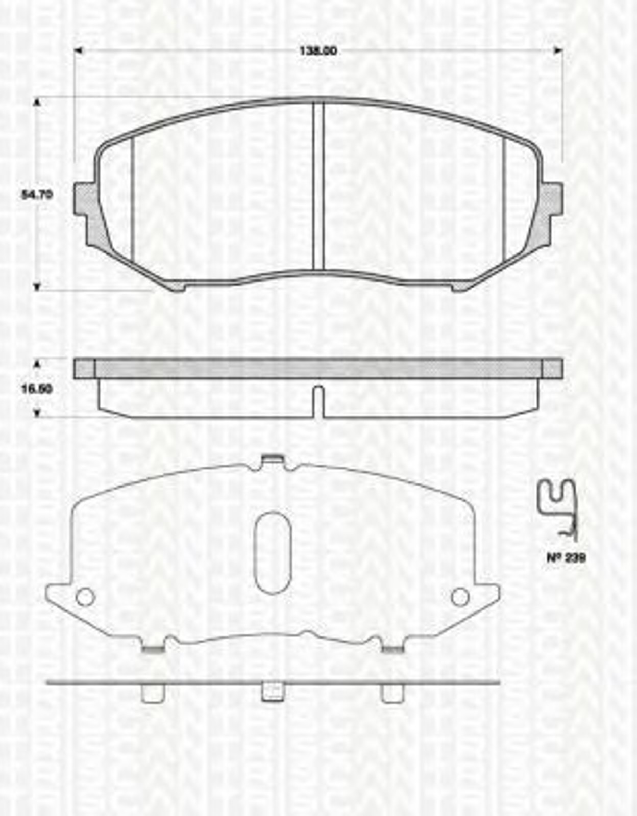 Комплект тормозных колодок дисковый тормоз TRISCAN 8110 69018