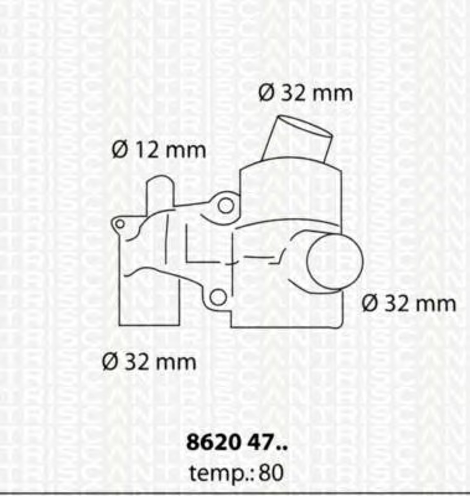 Термостат охлаждающая жидкость TRISCAN 8620 4780