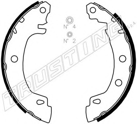 Комплект тормозных колодок TRUSTING 088.225