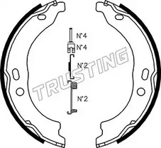 Комплект тормозных колодок стояночная тормозной системы TRUSTING 034.118k