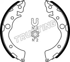 Комплект тормозных колодок TRUSTING 044.018