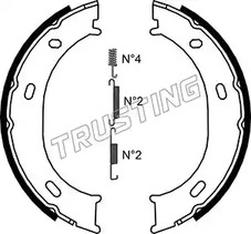 Комплект тормозных колодок стояночная тормозной системы TRUSTING 052.126K