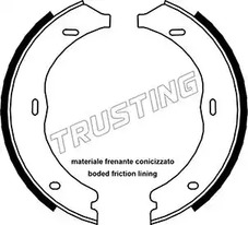Комплект тормозных колодок стояночная тормозной системы TRUSTING 052.135