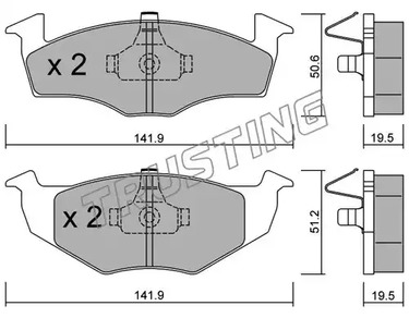 Комплект тормозных колодок дискового тормоза TRUSTING 215.1