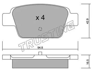 Комплект тормозных колодок дискового тормоз TRUSTING 332.0