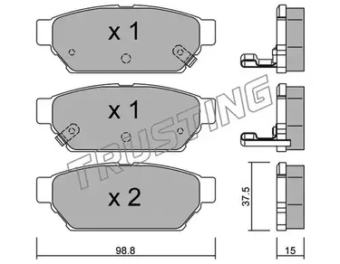 Колодки тормозные дисковые TRUSTING 411.0