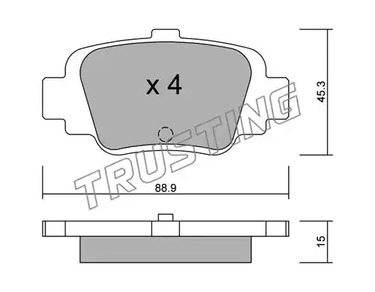 Комплект тормозных колодок дискового тормоз TRUSTING 758.0