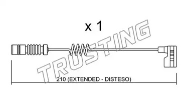 Датчик износа тормозных колодок TRUSTING SU.209