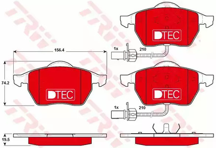 Колодки тормозные дисковые TRW GDB1307DTE
