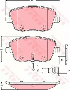 Комплект тормозных колодок дискового тормоз cotec TRW GDB1472