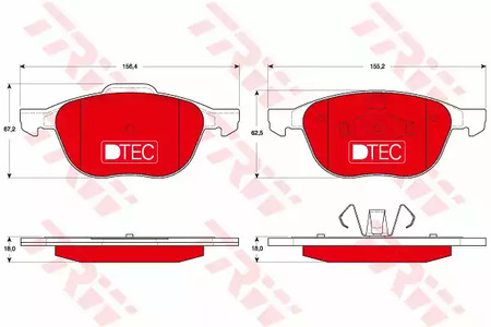 Тормозные колодки TRW GDB1583DTE