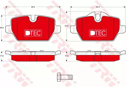 Колодки тормозные дисковые TRW GDB1612DTE