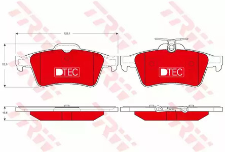 Колодки тормозные дисковые TRW GDB1621DTE