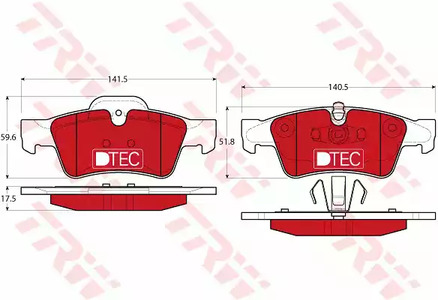 Колодки тормозные дисковые TRW GDB1643DTE