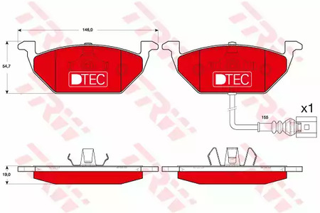 Колодки тормозные дисковые TRW GDB1658DTE