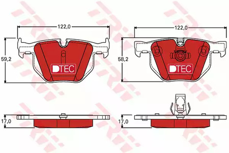 Тормозные колодки TRW GDB1727DTE