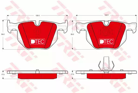 Комплект тормозных колодок дискового тормоз dtec cotec TRW GDB1730DTE