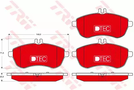 Тормозные колодки TRW GDB1736DTE
