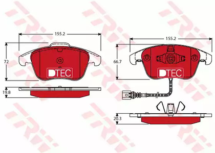 Тормозные колодки TRW GDB1762DTE