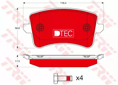 Тормозные колодки TRW GDB1765DTE