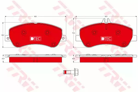 Колодки тормозные дисковые TRW GDB1798DTE