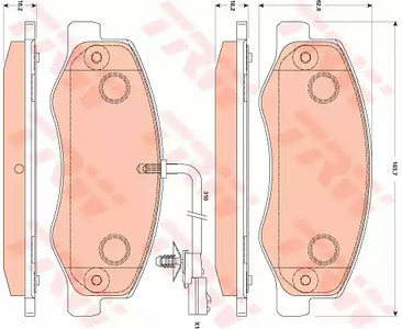 Комплект тормозных колодок дискового тормоза TRW GDB1885