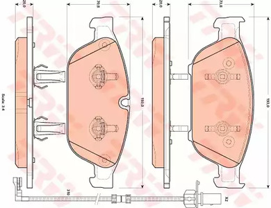 Комплект тормозных колодок дискового тормоза TRW GDB1897