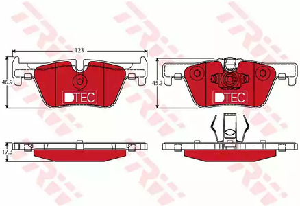 Тормозные колодки TRW GDB1919DTE