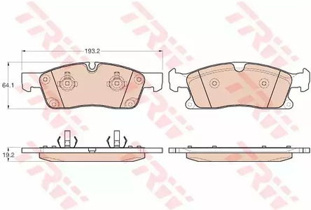 Колодки тормозные дисковые TRW GDB1955