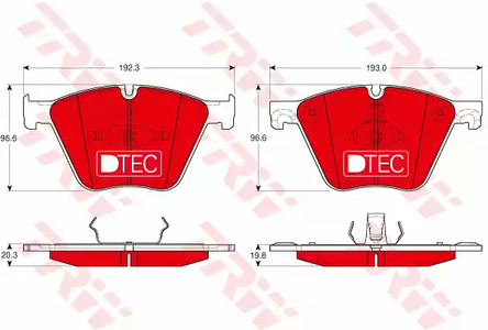Колодки тормозные дисковые TRW GDB1964DTE