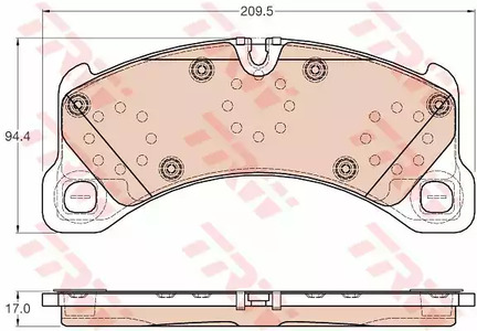 Комплект тормозных колодок дискового тормоз cotec TRW GDB2004