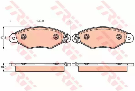 Комплект тормозных колодок дискового тормоз TRW GDB2024