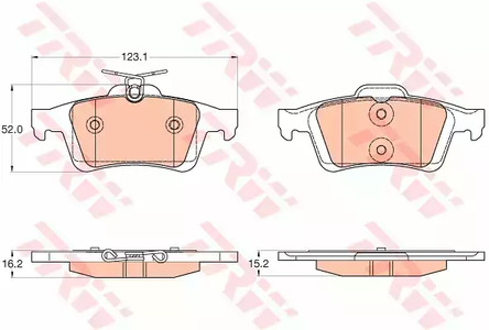 Колодки тормозные дисковые TRW GDB2033