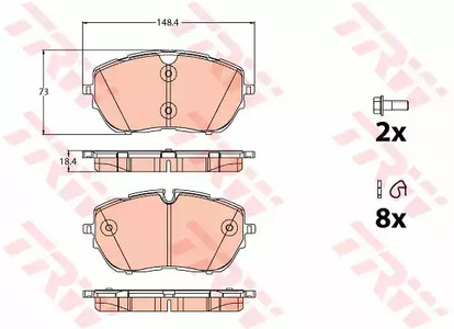 Тормозные колодки TRW GDB2121
