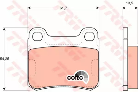 Комплект тормозных колодок дискового тормоз cotec TRW GDB294