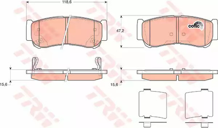 Комплект тормозных колодок дискового тормоза TRW GDB3419