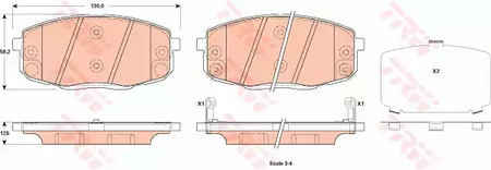 Колодки тормозные дисковые TRW GDB3523