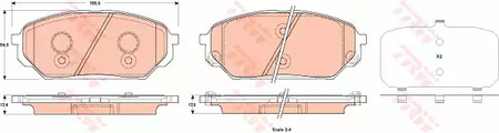 Комплект тормозных колодок дискового тормоз TRW GDB3527