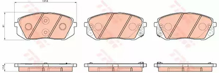 Тормозные колодки дисковые TRW GDB3530