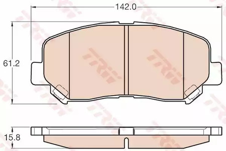 Комплект тормозных колодок дискового тормоз TRW GDB3562
