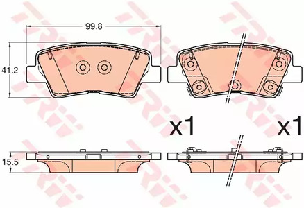 Колодки тормозные дисковые TRW GDB3594