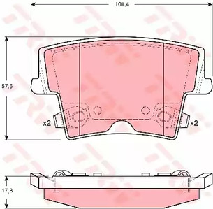 Колодки тормозные дисковые TRW GDB4135